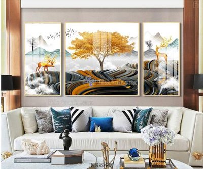 File gốc Tranh treo pha lê gương FT47553 (phong cách) cổ điển