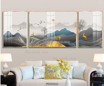 Download file ảnh gốc Tranh treo pha lê gương FT47618 để in ấn