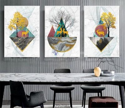 File in trần Tranh treo pha lê gương FT47631 (bản gốc) trời sao