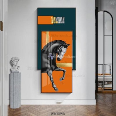 File tranh gốc in trần nhà Tranh treo pha lê gương FT47720 3D