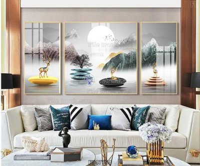 File gốc Tranh treo pha lê gương FT47754 (in mica) cắt laser