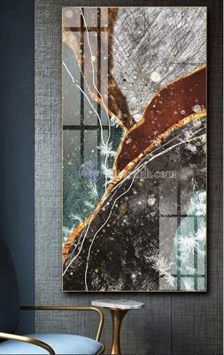 File tranh gốc PSD File tranh hiện đại pha lê gương FT541 còn nguyên layer