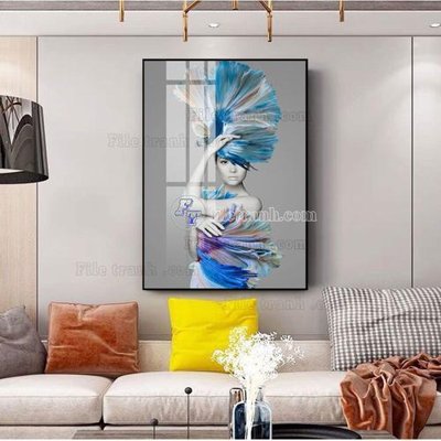 File tranh gốc File tranh hiện đại pha lê gương FT568 (bản quyền) độc đáo