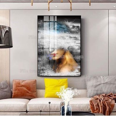 File tranh File tranh hiện đại pha lê gương FT571 (gốc) chủ đề động vật