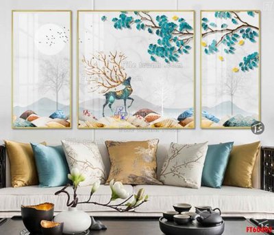 File gốc File tranh hiện đại pha lê gương FT60002 (trang trí) phòng làm việc