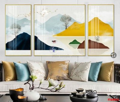 File PSD File tranh hiện đại pha lê gương FT60035 (gốc) cho designer