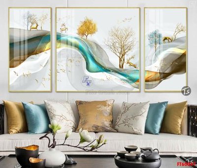 File tranh trang trí File tranh hiện đại pha lê gương FT60047 (file gốc)