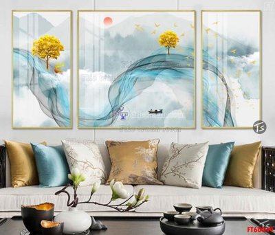 File PSD File tranh hiện đại pha lê gương FT60049 (chất lượng in ấn)