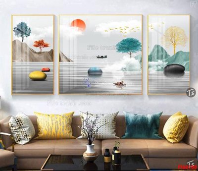 Mua file tranh gốc File tranh hiện đại pha lê gương FT60100 tại Filetranh.com