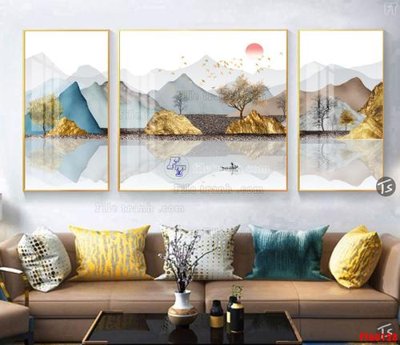 Chi tiết file ảnh File tranh hiện đại pha lê gương FT60128 sắc nét