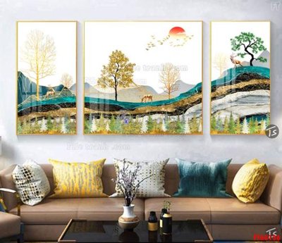 File ảnh File tranh hiện đại pha lê gương FT60136 (gốc) in standee