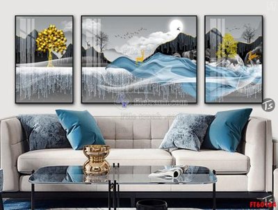 File in mica File tranh hiện đại pha lê gương FT60164 (bản gốc) sắc sảo