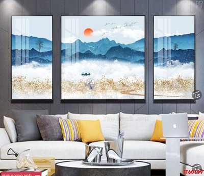 File PSD File tranh hiện đại pha lê gương FT60199 (nguyên gốc) chất lượng cao