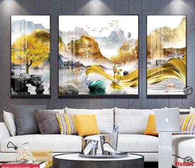 Tải file File tranh hiện đại pha lê gương FT60206 (gốc) làm tranh treo tường