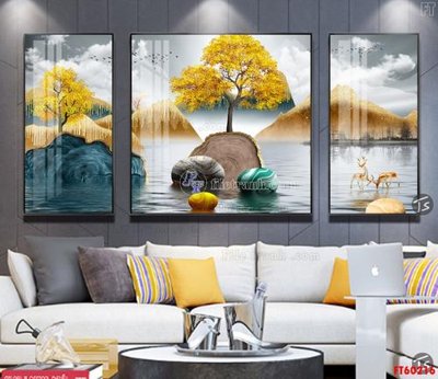 File ảnh File tranh hiện đại pha lê gương FT60216 (gốc) in decal dán tường