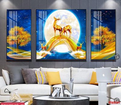 File gốc File tranh hiện đại pha lê gương FT60241 (ảnh chi tiết) để in lụa