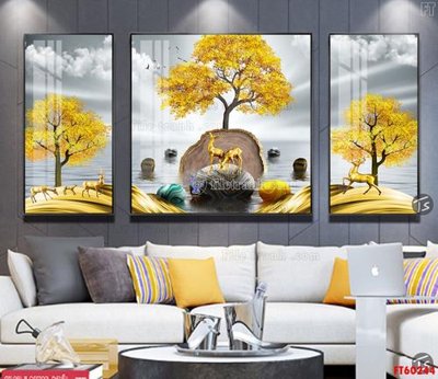 File gốc File tranh hiện đại pha lê gương FT60244 (in ấn) màu sắc trung thực