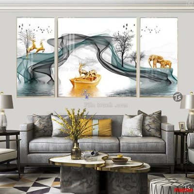 File tranh quảng cáo File tranh hiện đại pha lê gương FT60260 (download file gốc)