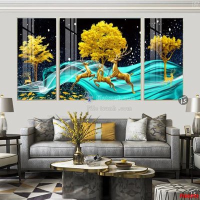 Download file File tranh hiện đại pha lê gương FT60292 (gốc) in mica đèn LED