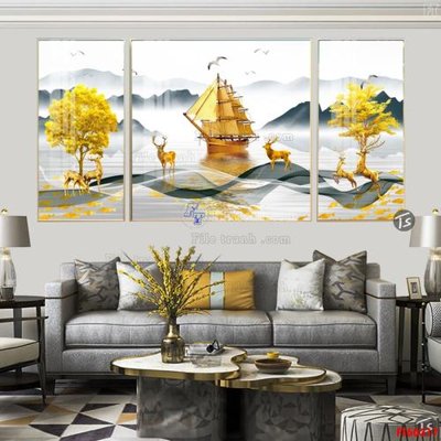 Ảnh gốc File tranh hiện đại pha lê gương FT60317 (siêu chi tiết) để in ấn