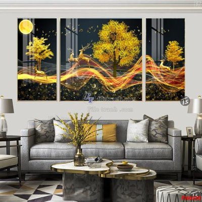File tranh File tranh hiện đại pha lê gương FT60320 (ảnh gốc) in trần 3D