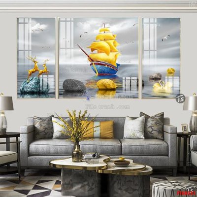 File tranh File tranh hiện đại pha lê gương FT60331 (gốc) chủ đề tĩnh vật