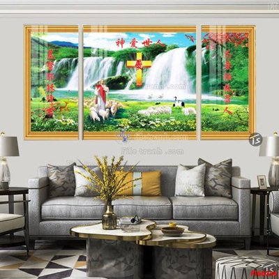 File gốc File tranh hiện đại pha lê gương FT60336 (thiết kế) cho in ấn