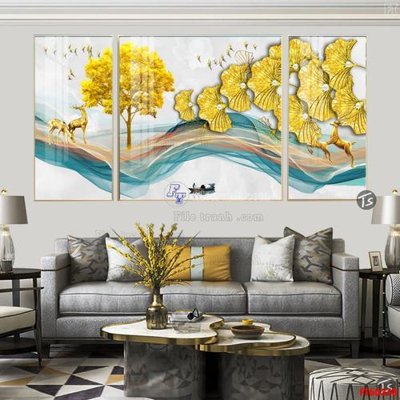 File gốc File tranh hiện đại pha lê gương FT60348 (in tráng gương) sang trọng