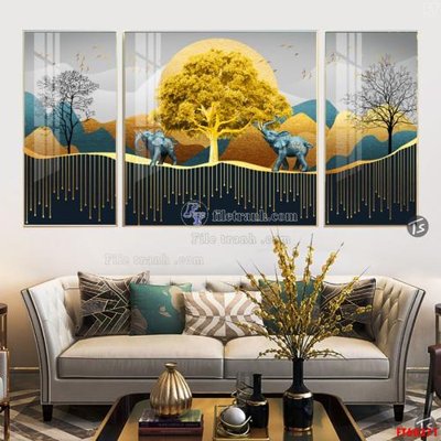 Download file gốc File tranh hiện đại pha lê gương FT60371 (in mica) trang trí