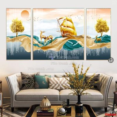 File in ấn chuyên nghiệp File tranh hiện đại pha lê gương FT60404 (file gốc)