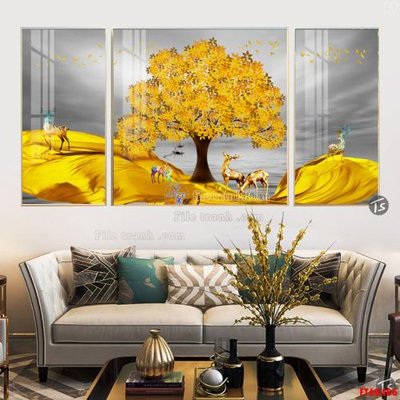 Chi tiết file ảnh File tranh hiện đại pha lê gương FT60406 sắc nét