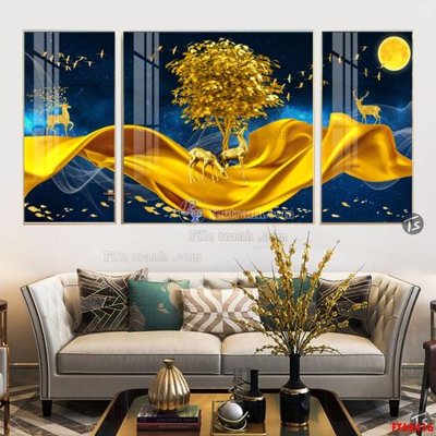 File ảnh File tranh hiện đại pha lê gương FT60416 (gốc) cho trang trí nội thất