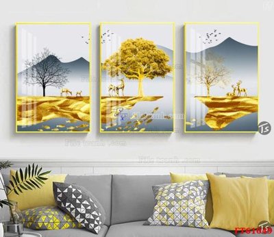 File in ấn Tranh treo pha lê gương FT 61049 chuyên nghiệp