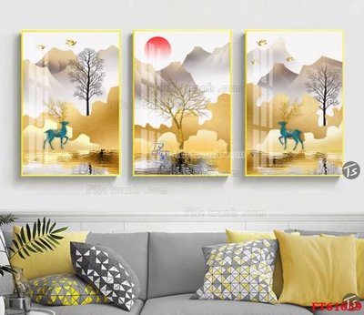 File in trần Tranh treo pha lê gương FT 61059 (bản gốc) 5D