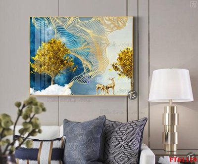 File gốc Tranh treo pha lê gương FT 61119 (in mica) cắt laser