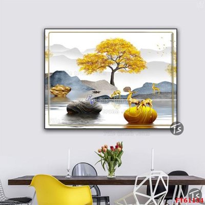 File gốc Tranh treo pha lê gương FT 61154 (in lụa) trang trí tường