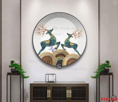 File tranh Tranh treo pha lê gương FT 61268 (bản gốc) treo phòng ăn