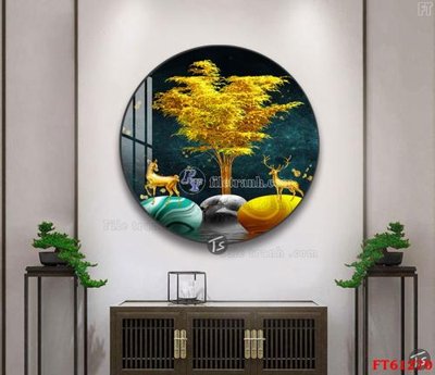 File gốc in tráng gương Tranh treo pha lê gương FT 61270 chi tiết