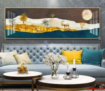 Ảnh gốc Tranh treo pha lê gương FT 61320 (nét căng) in mica