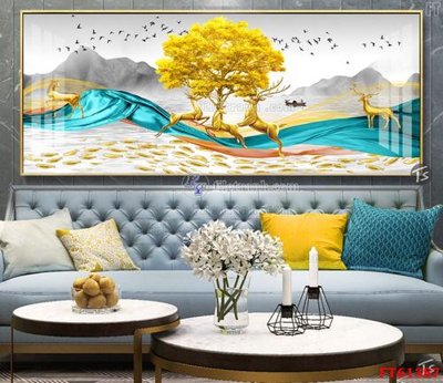 File tranh Tranh treo pha lê gương FT 61387 (gốc) chủ đề thành phố