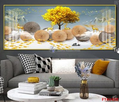 File tranh gốc PSD Tranh treo pha lê gương FT 61432 còn nguyên layer