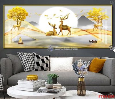 File gốc Tranh treo pha lê gương FT 61433 (in 3D) cho trang trí