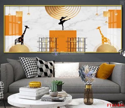 File ảnh Tranh treo pha lê gương FT 61445 (gốc) in decal dán tường