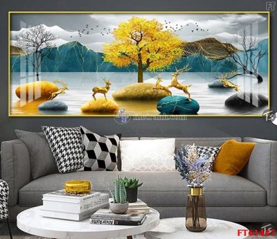 File tranh Tranh treo pha lê gương FT 61447 (gốc) in trên kính