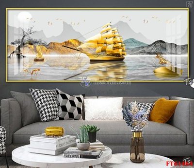 Download file gốc Tranh treo pha lê gương FT 61464 (in mica) 3D