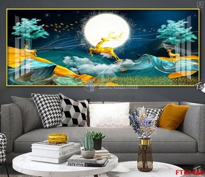 File gốc in ấn Tranh treo pha lê gương FT 61466 chuẩn màu CMYK