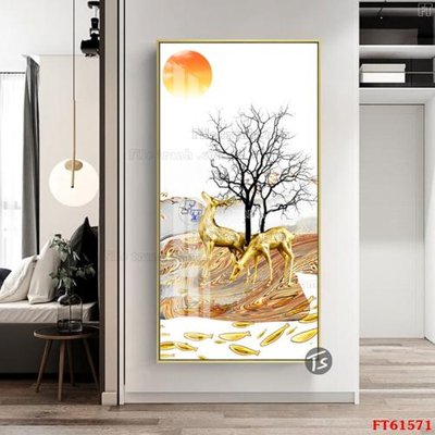 File gốc Tranh treo pha lê gương FT 61571 (phong cách) cổ điển