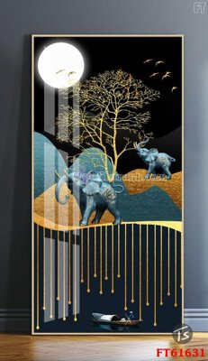 File tranh Tranh treo pha lê gương FT 61631 (gốc) chủ đề thiên nhiên