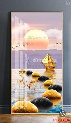 File ảnh Tranh treo pha lê gương FT 61636 (gốc) in PP, decal