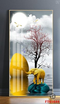 File in mica Tranh treo pha lê gương FT 61644 (ảnh gốc) đẹp